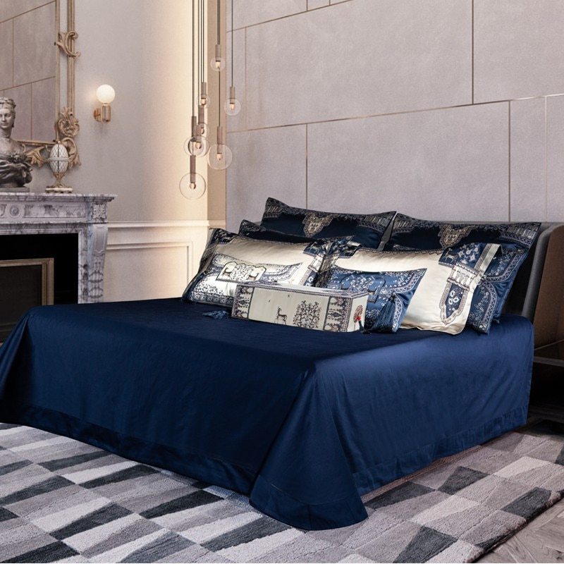 Luxury Embroidered Tassel Duvet Cover Set