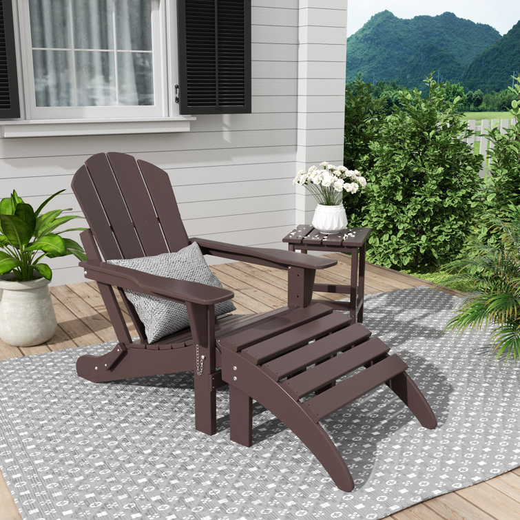 Shawnna Resin Folding Adirondack Chair Ottoman