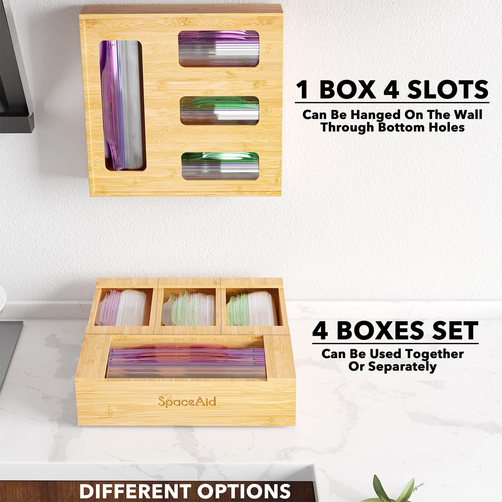 Bag Storage Organizer for Kitchen Drawer