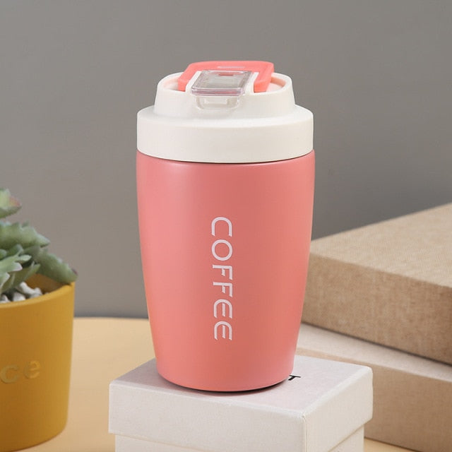 (Store Closing Sale) Double Stainless Steel Coffee Cup Leakproof Insulated Thermal Cup Car Portable Travel Coffee Mug