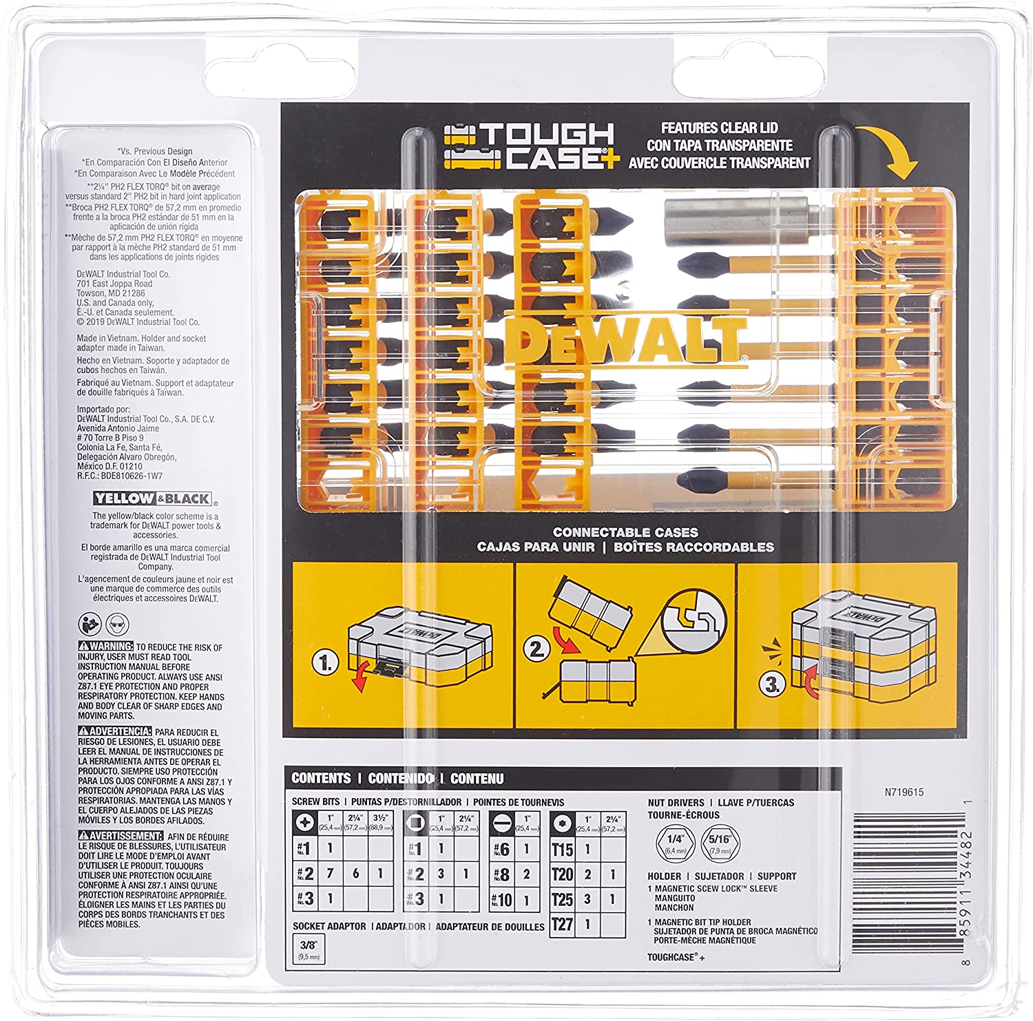 Mechanics Tool Set, SAE and Metric, 1/2, 1/4, 3/8 Drive Sizes, 192-Piece