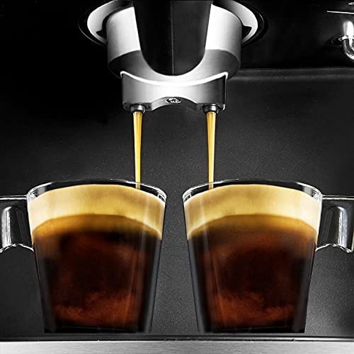 Manual Express Coffee Maker Power Espresso 20. 850 W, Pressure 20 Bars, 1.6L Tank, Double Outlet Arm, Steamer, Cup Warmer Surface, Stainless Steel Finishes