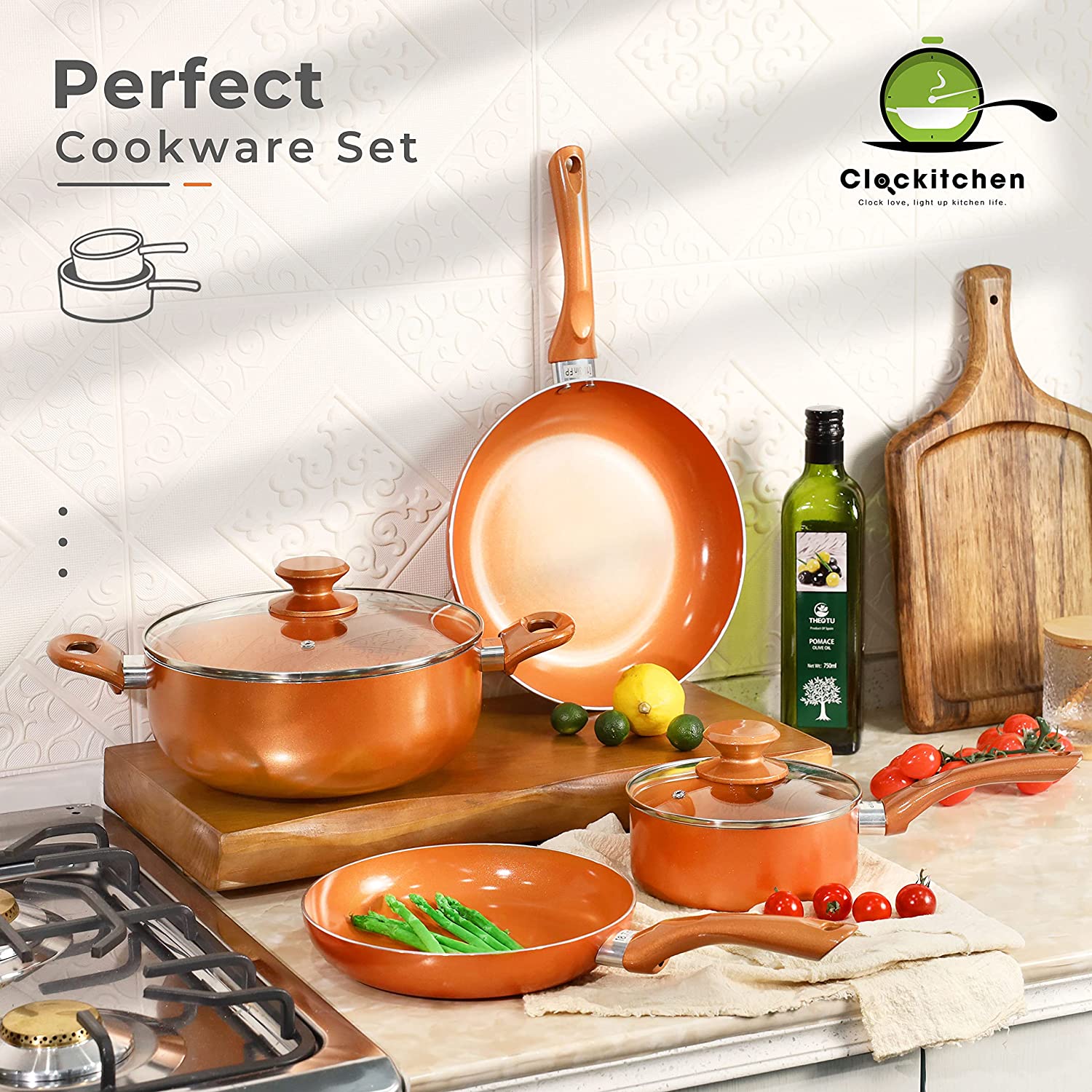 (Store Closing Sale) 6 Pieces Pots and Pans Set