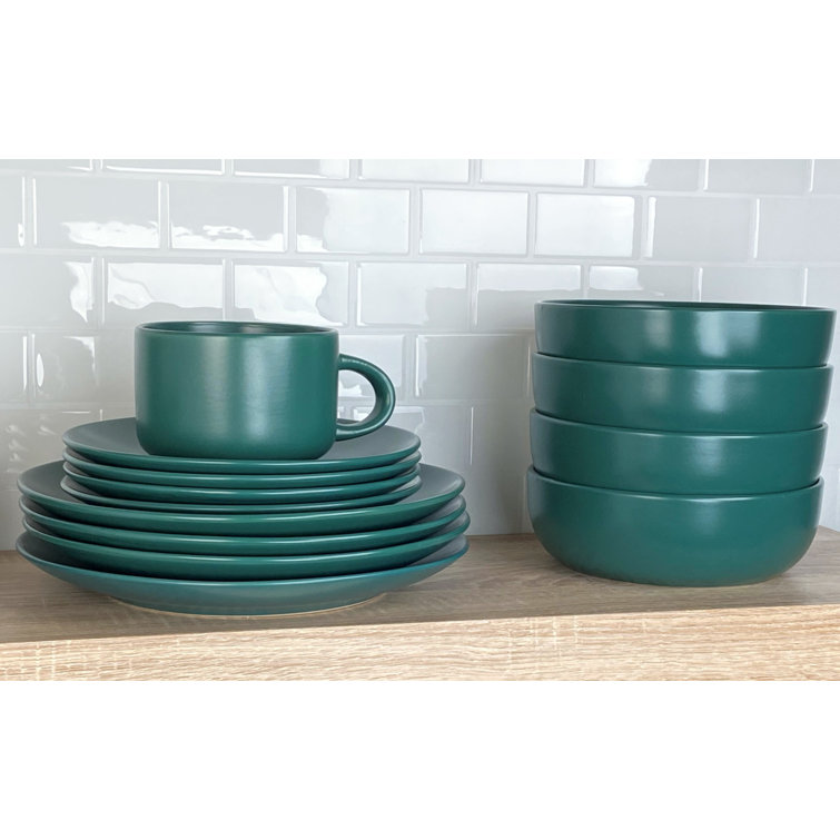 Ten Strawberry Street Wazee Matte Stoneware Dinnerware Set - Service for 4