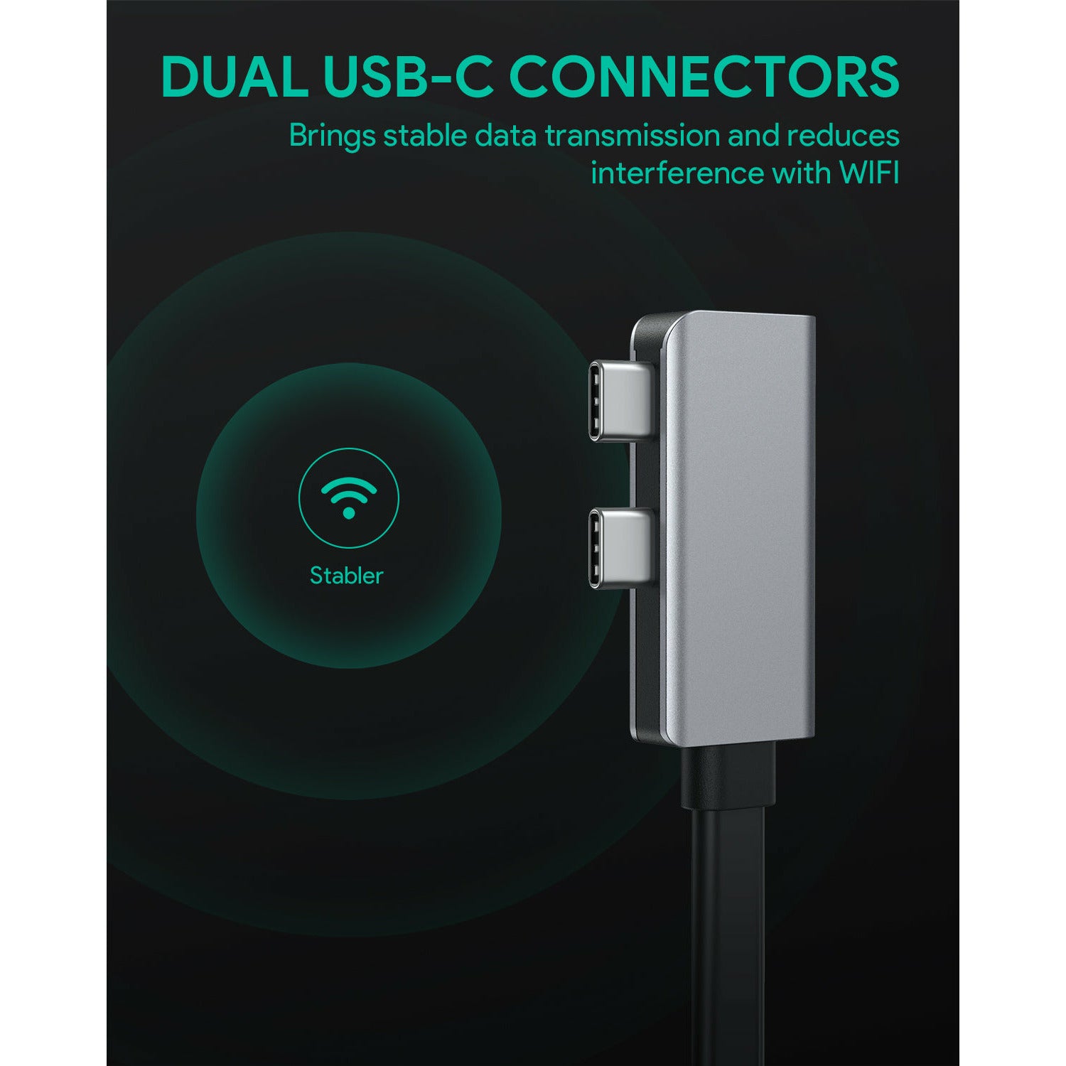 AUKEY CB-C81 2*USB 3.1 Type C Male to HDMI*2