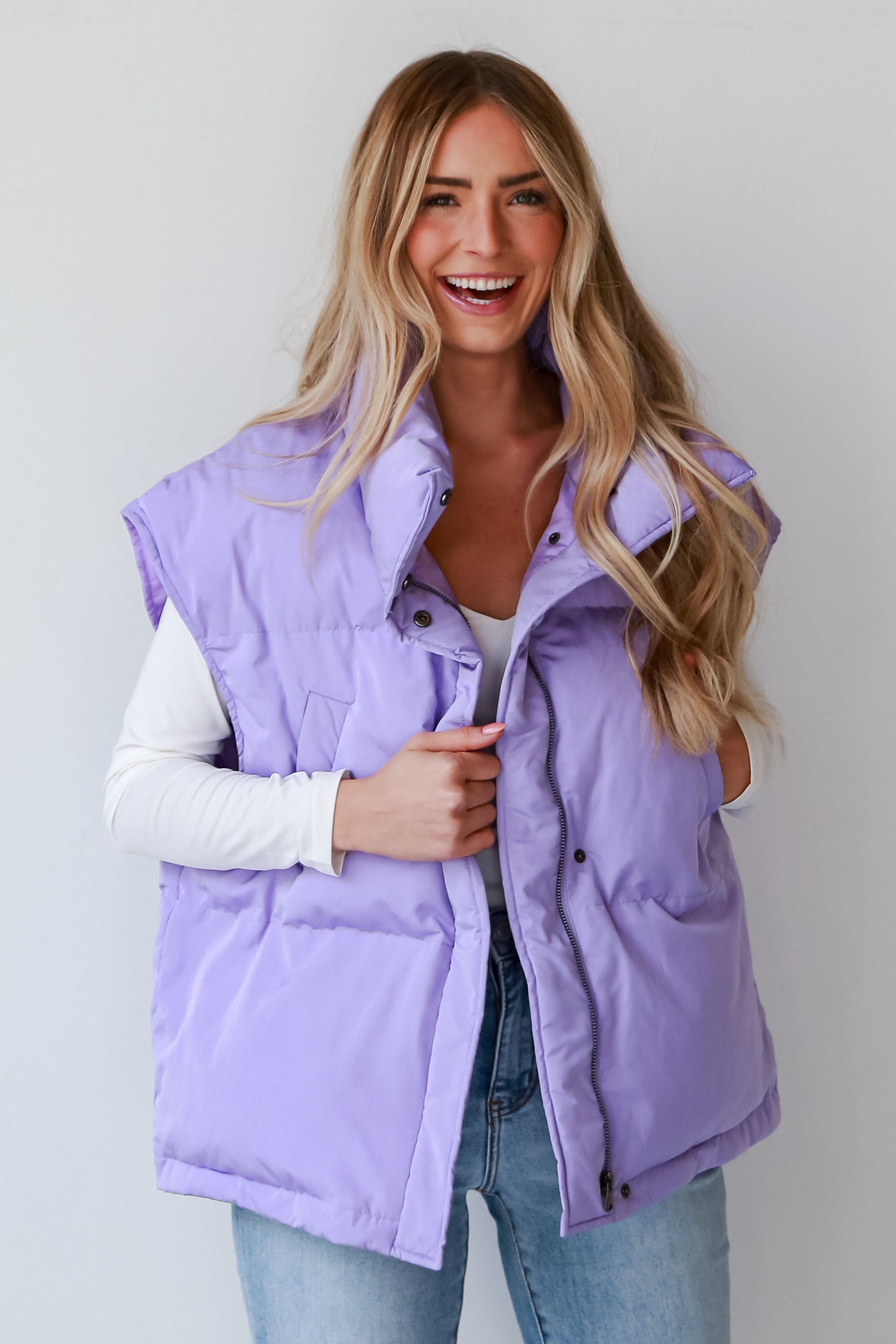 FINAL SALE - Talk That Talk Purple Puffer Vest