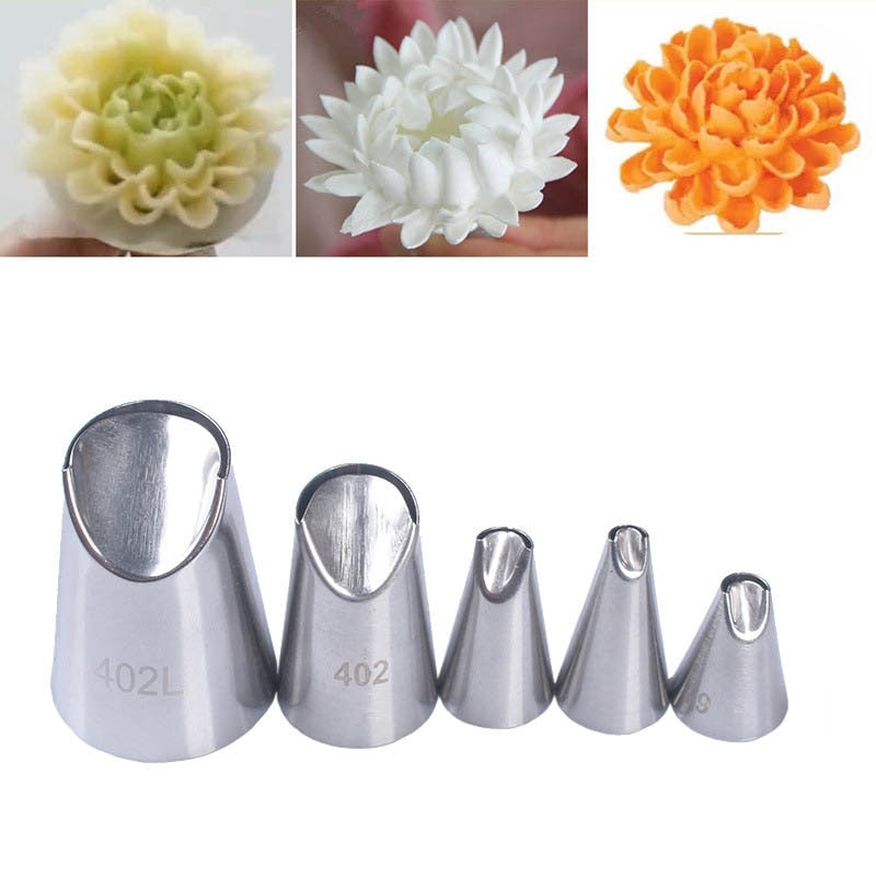 (Store Closing Sale) 1/3/5/7pc/set of chrysanthemum Nozzle Icing Piping Pastry