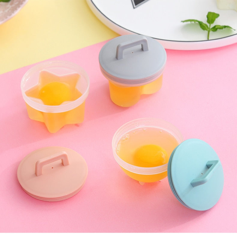 (Store Closing Sale) 4 Pcs/Set Cute Egg Cooker Tools With Plastic  Brush