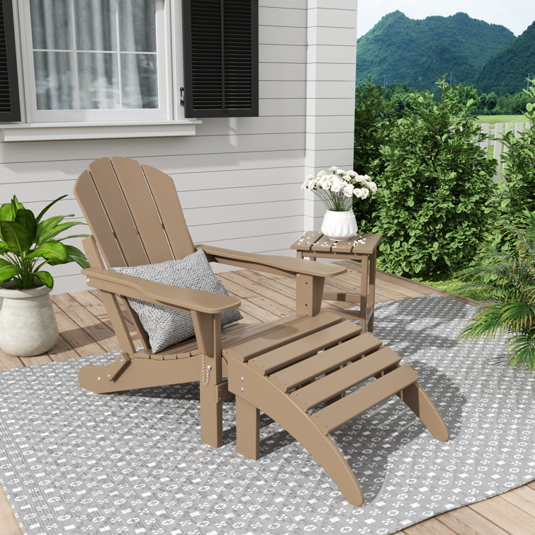 Shawnna Resin Folding Adirondack Chair Ottoman