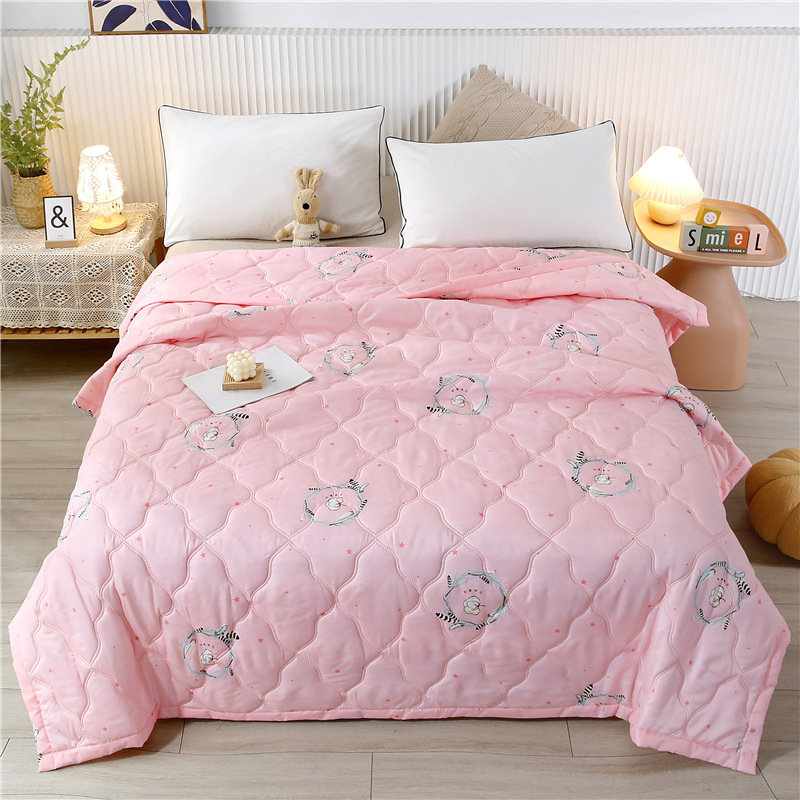 Summer Cartoon Cool Ice Silk Blanket Queen King Size