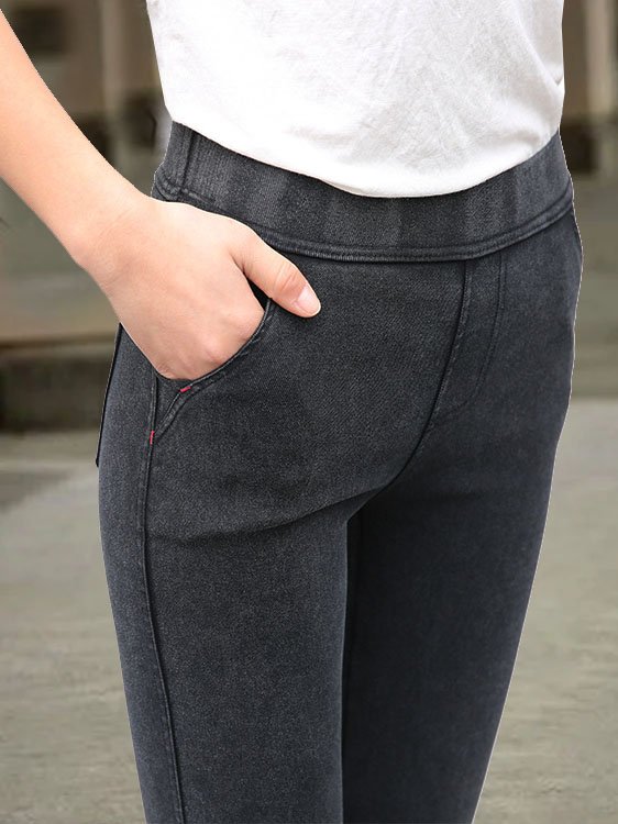 Plain Casual Loose Pants