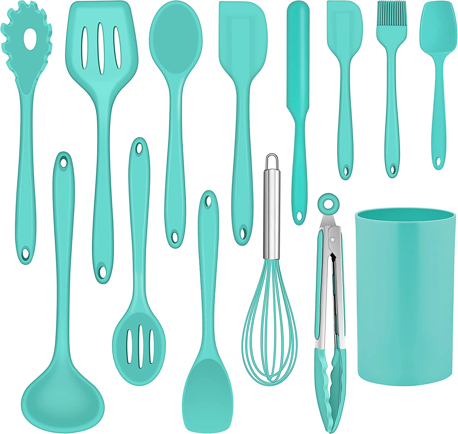 (Store Closing Sale) 14-piece cooking utensil set (with stand)