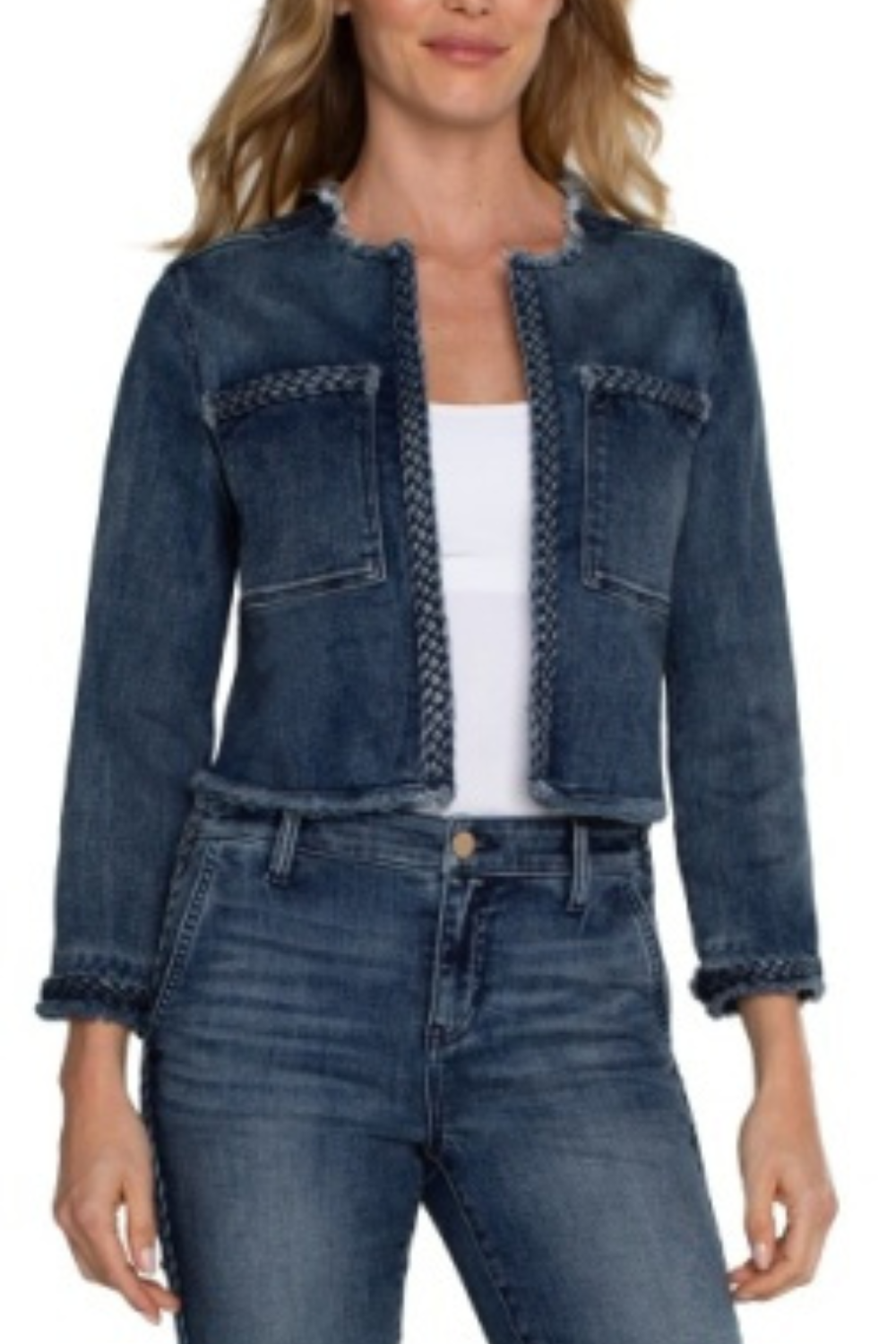 Liverpool Denim Jacket w/ Braid Detail - Ponderay