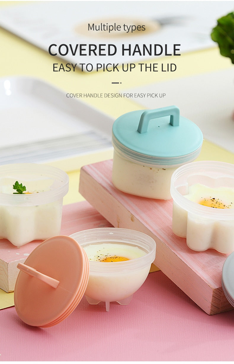 (Store Closing Sale) 4 Pcs/Set Cute Egg Cooker Tools With Plastic  Brush