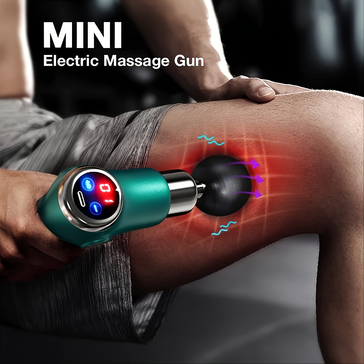 High Frequency Massage Gun Mini LCD 32 Speeds Fascia Gun Muscle Massager Relaxation Body Relax Fitness