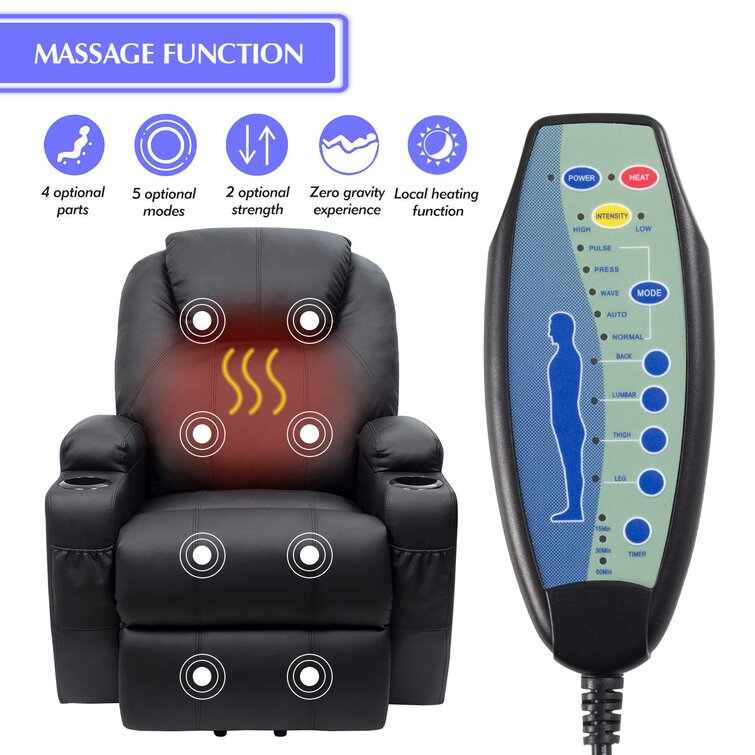 ✨Faux Leather Power Lift Recliner Chair with Massage and Heating Functions✨