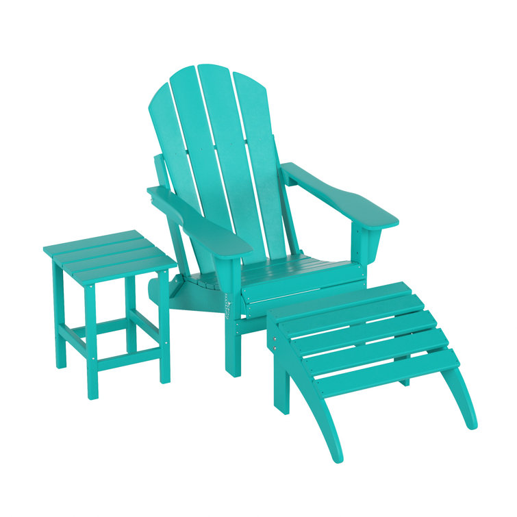 Shawnna Resin Folding Adirondack Chair Ottoman