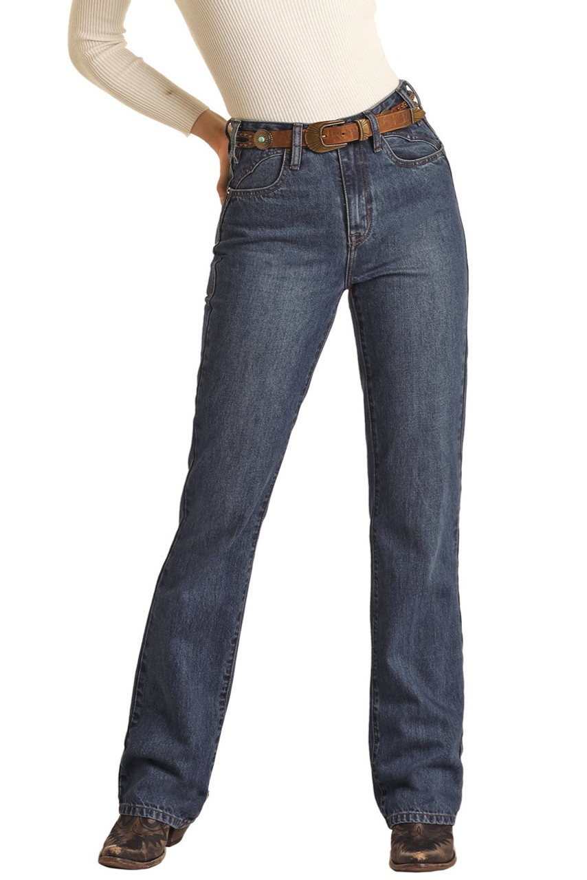 High Rise Bootcut Jeans Straight-leg pants