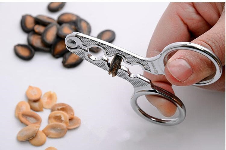 (Store Closing Sale) Multifunction Stainless Steel Sunflower Melon Seed Plier Nut Cracker Creative Home Tool Kitchen Gadget Accessories