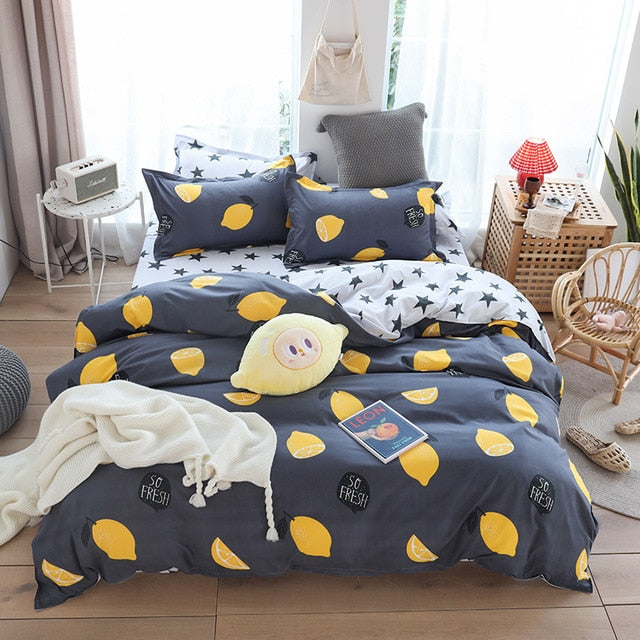 Duvet Cover Flat Bed Sheet Bedding Set