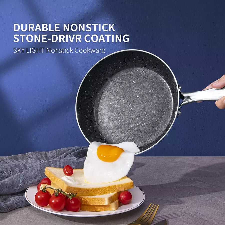 (Store Closing Sale) Nonstick Frying Pan with Ergonomic Stainless Steel Handle