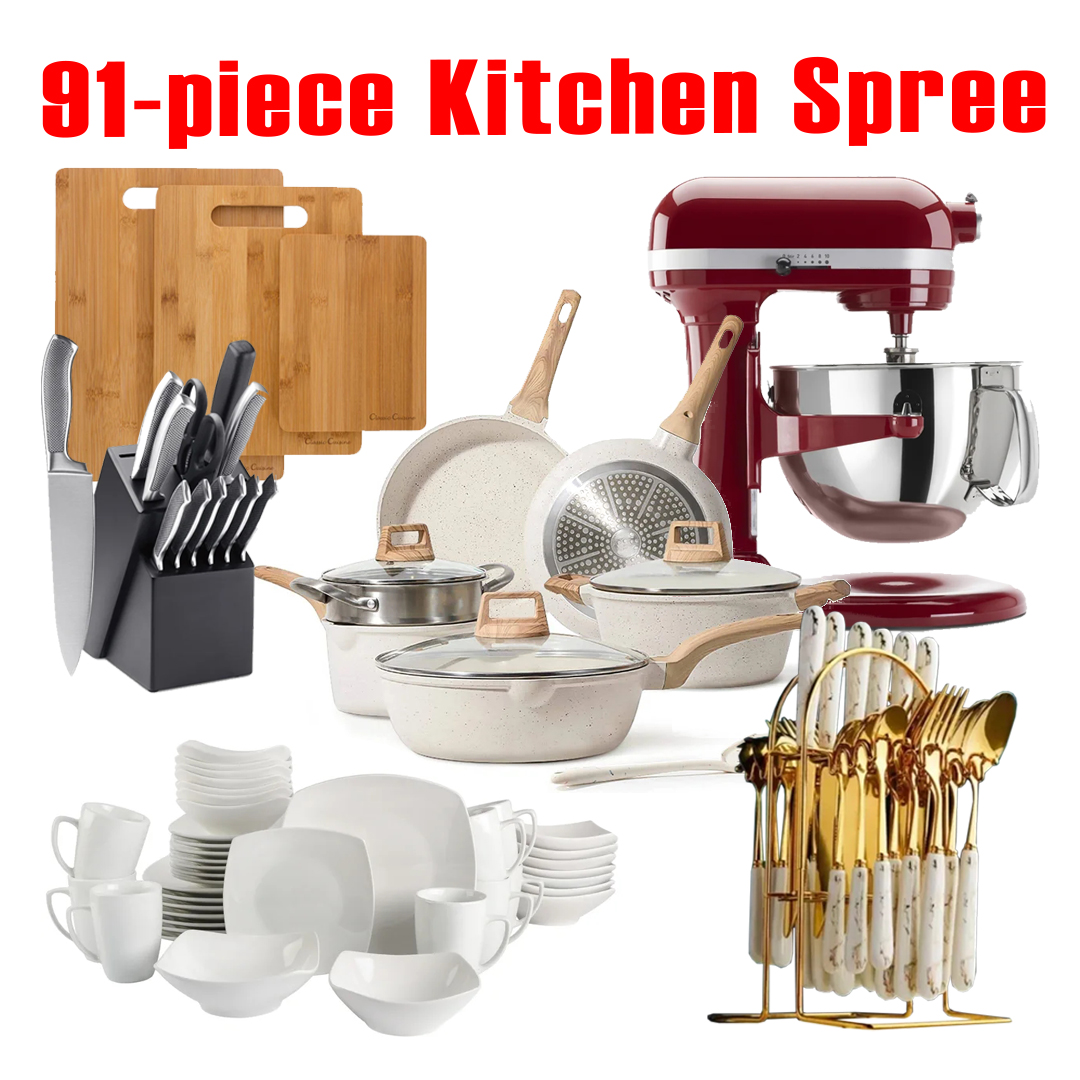 (Store Closing Sale) 91-piece Kitchen Spree, Meeting All The Needs Of The Kitchen