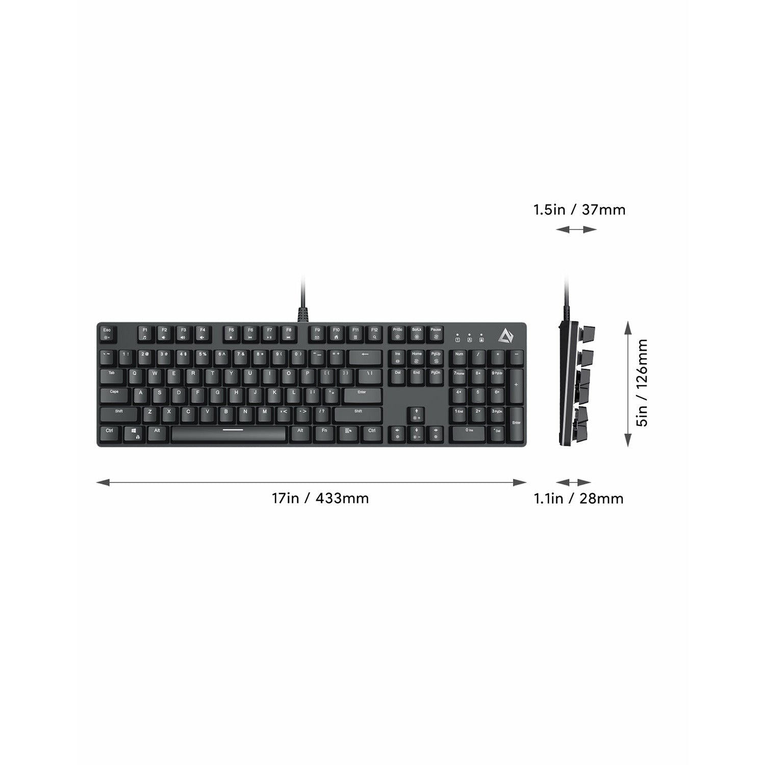 AUKEY KMG12 Mechanical Keyboard Brown Switches 104key with Gaming Software