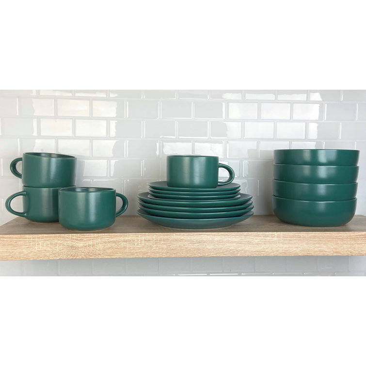 Ten Strawberry Street Wazee Matte Stoneware Dinnerware Set - Service for 4