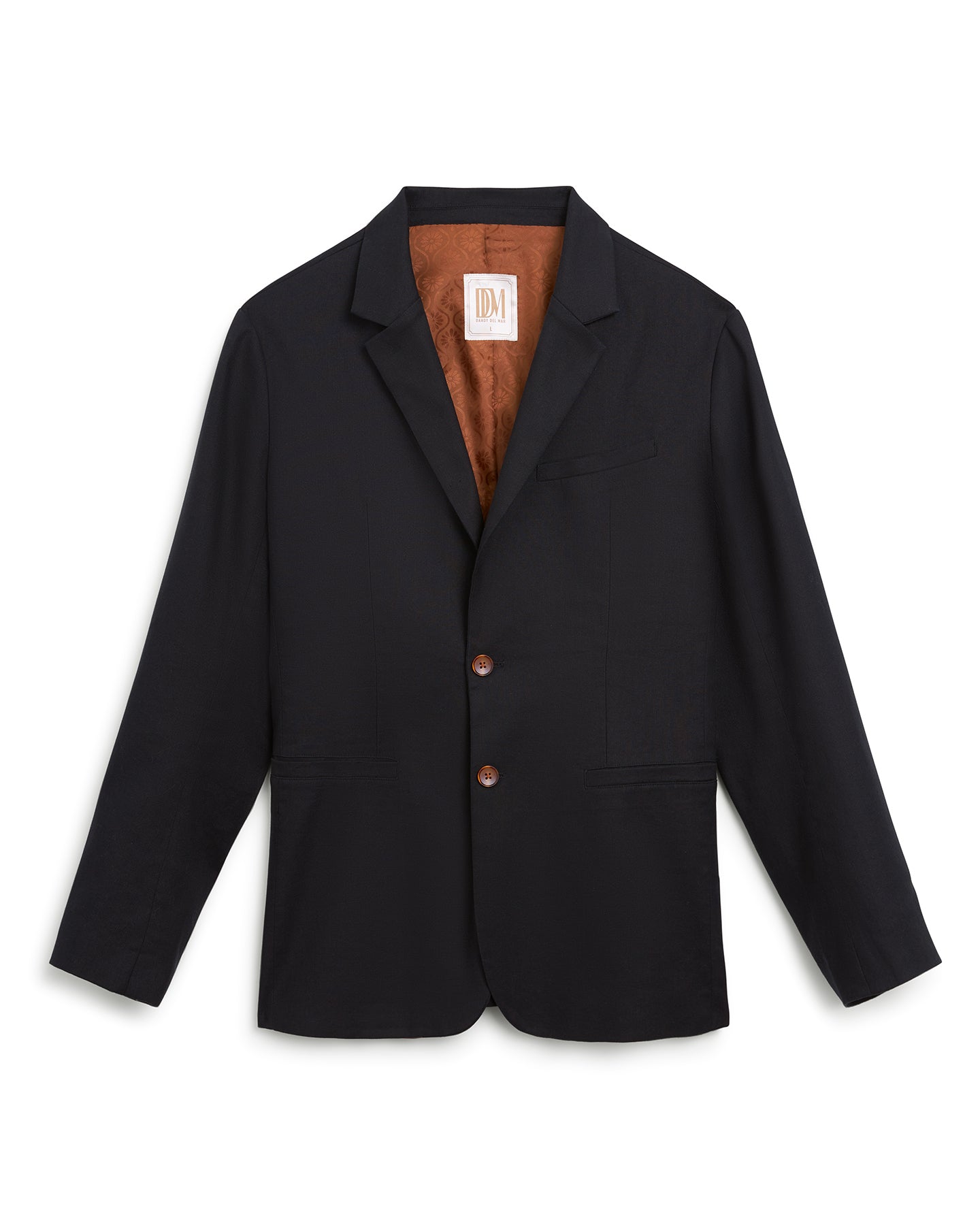 The Brisa Linen Blazer - Onyx