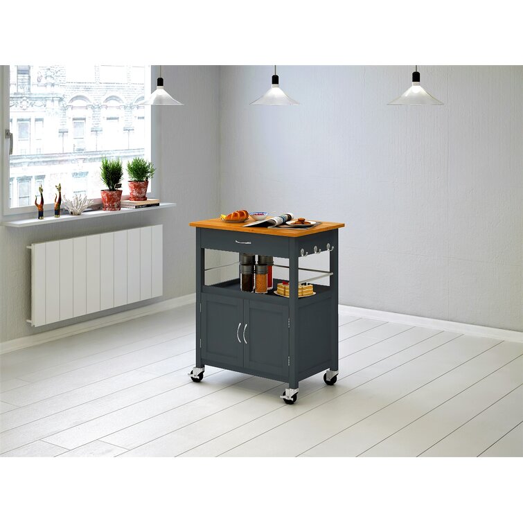 Carlijn Solid Wood Kitchen Cart