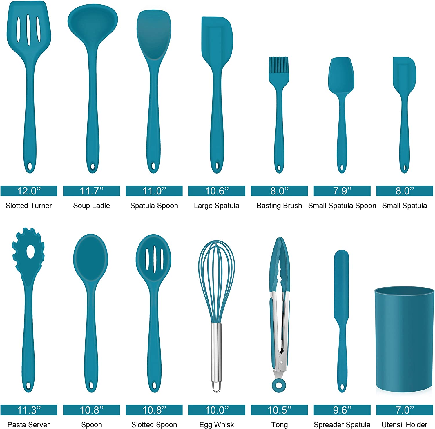 (Store Closing Sale) 14-piece cooking utensil set (with stand)