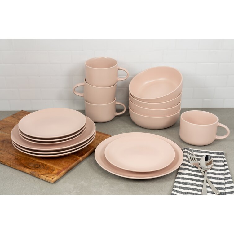 Ten Strawberry Street Wazee Matte Stoneware Dinnerware Set - Service for 4