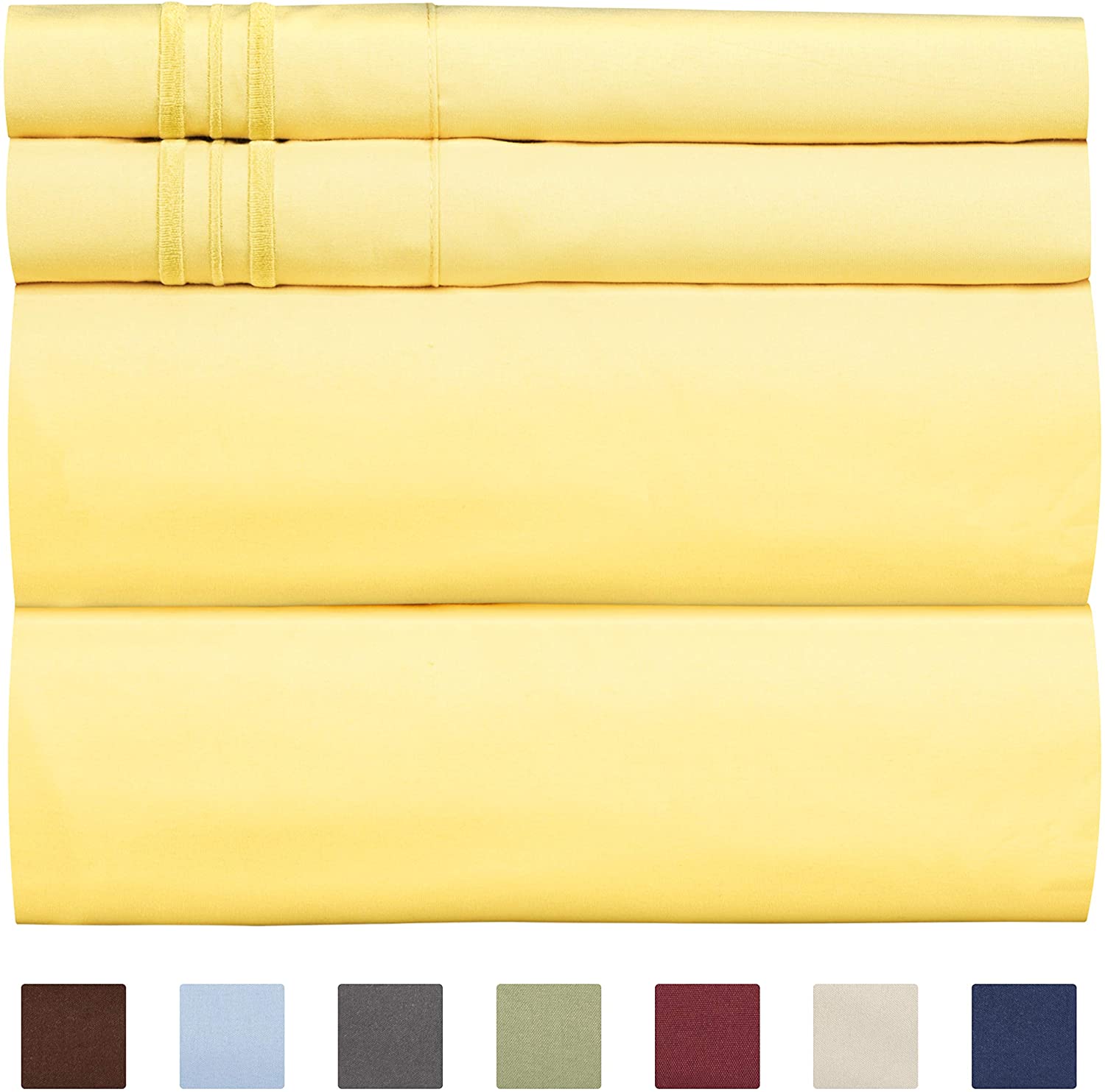 4/6 Piece Bed Sheets Set- Extra Soft - Deep Pockets - Easy Fit - Breathable /Cooling - Wrinkle Free