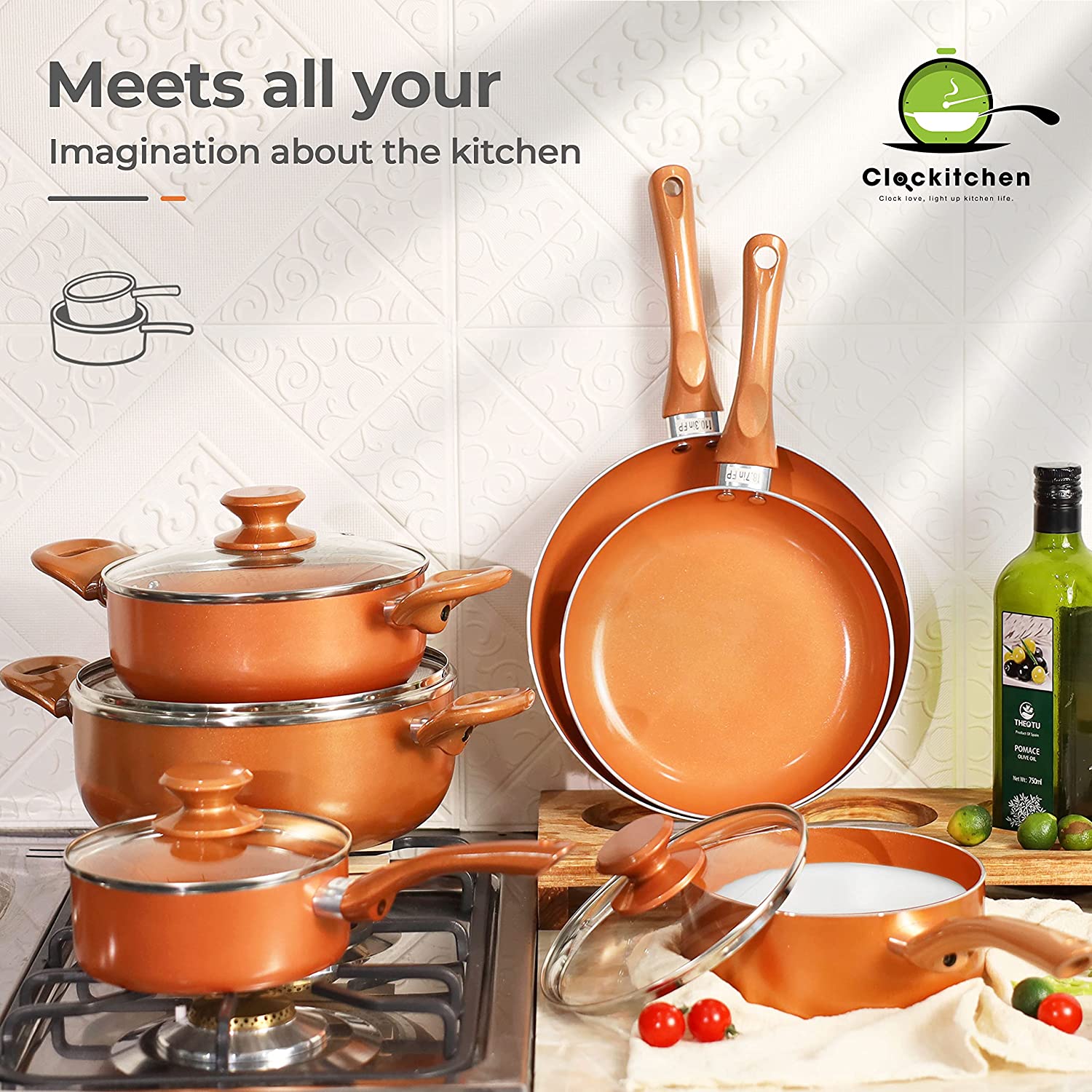 (Store Closing Sale) 6 Pieces Pots and Pans Set