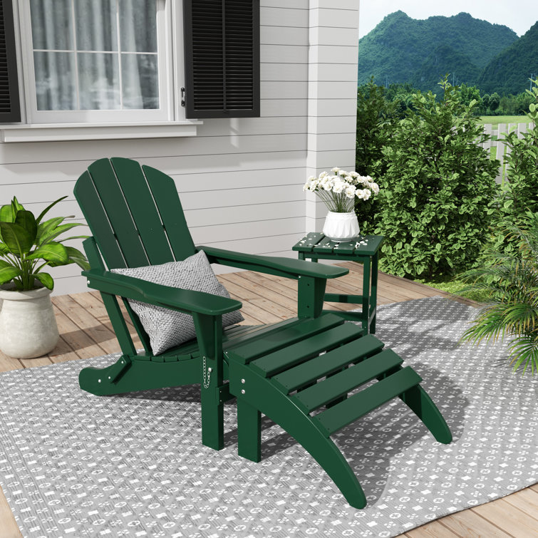 Shawnna Resin Folding Adirondack Chair Ottoman