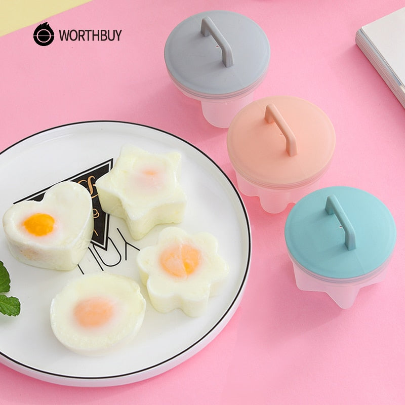 (Store Closing Sale) 4 Pcs/Set Cute Egg Cooker Tools With Plastic  Brush