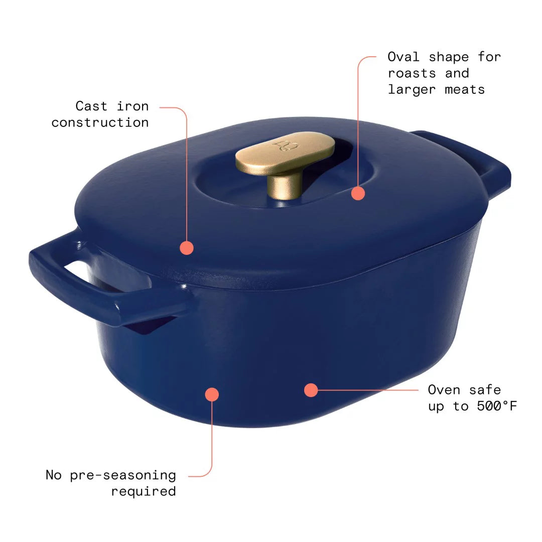 6QT Enamel Dutch Oven, Blueberry Pie by Drew Barrymore