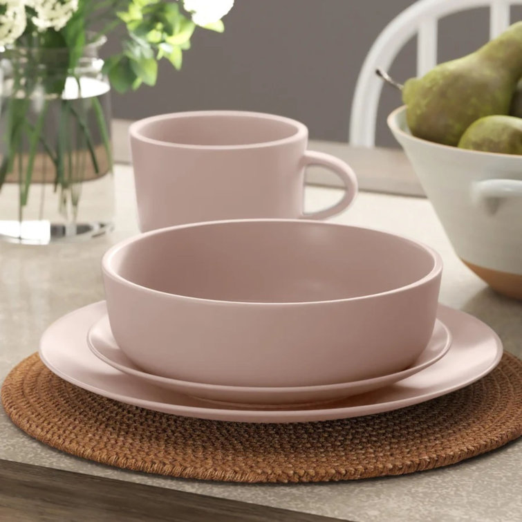 Ten Strawberry Street Wazee Matte Stoneware Dinnerware Set - Service for 4