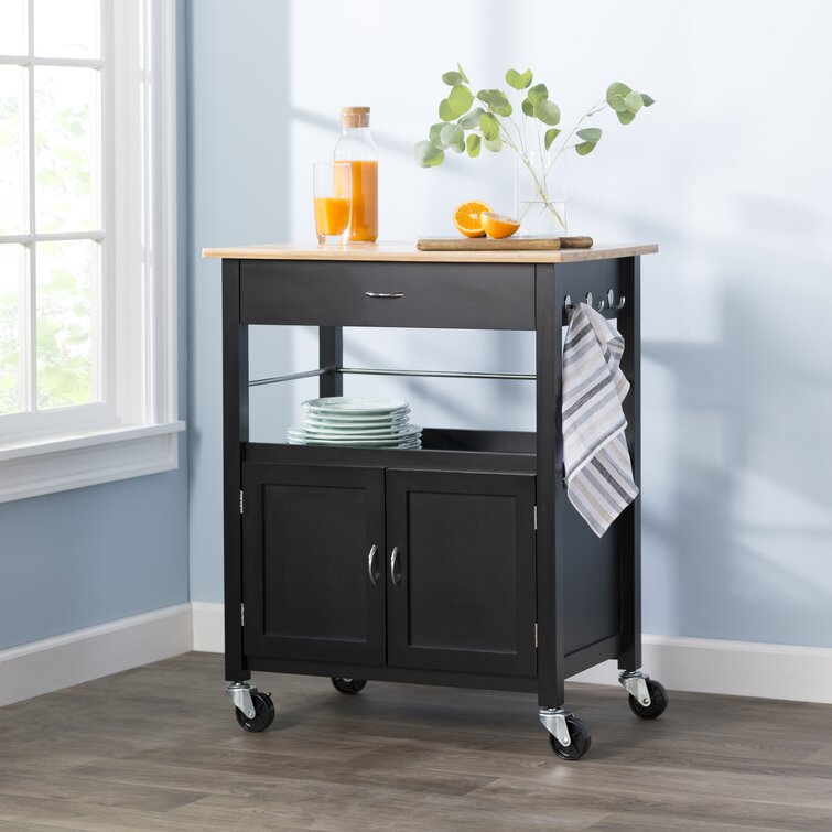 Carlijn Solid Wood Kitchen Cart