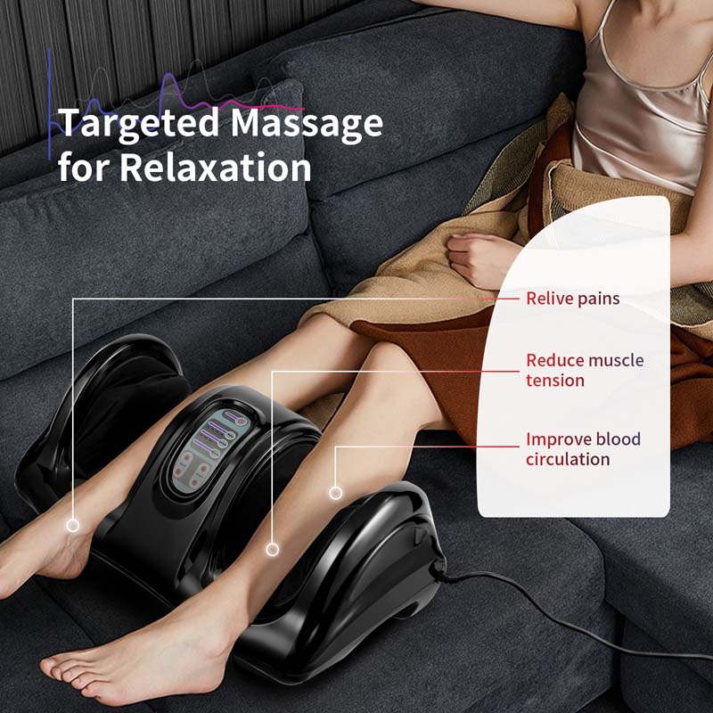 Electric Shiatsu Foot Massager with High-Intensity Rollers, Machine Massage for Feet Leg Calf Ankle, Nerve Pain Therapy