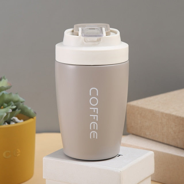 (Store Closing Sale) Double Stainless Steel Coffee Cup Leakproof Insulated Thermal Cup Car Portable Travel Coffee Mug