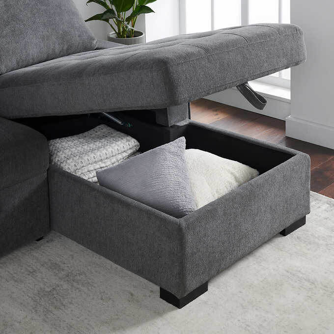 Kendale Sleeper Sofa With Storage Chaise