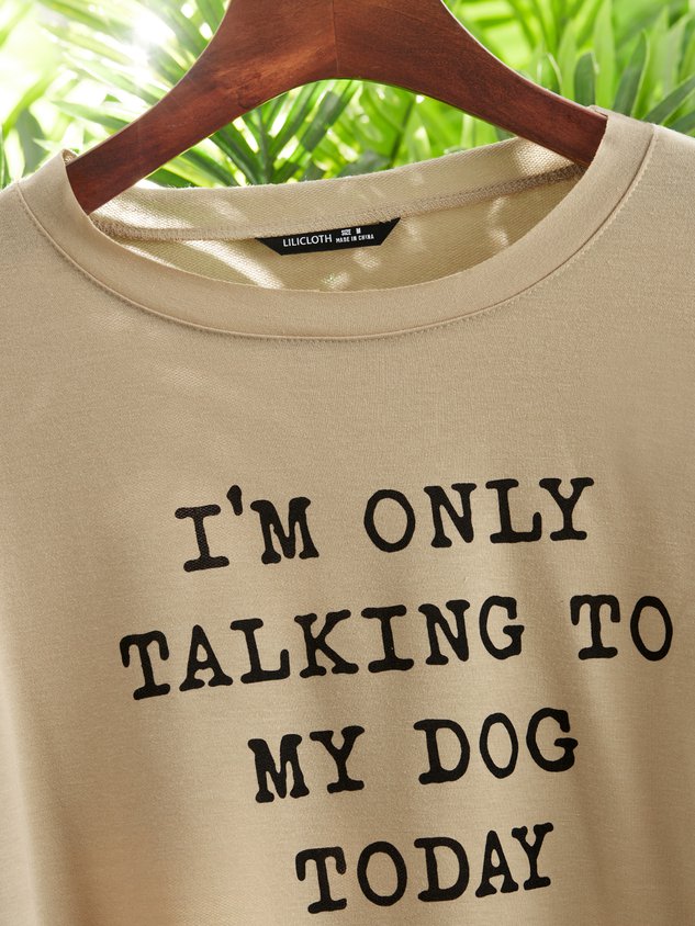 I'm Only Talking To My Dog Today Women's long sleeve sweatshirt