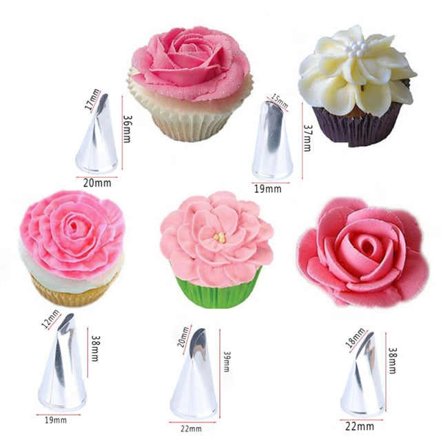 (Store Closing Sale) 1/3/5/7pc/set of chrysanthemum Nozzle Icing Piping Pastry