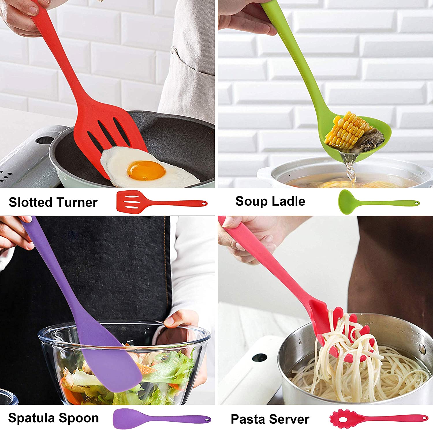 (Store Closing Sale) 14-piece cooking utensil set (with stand)