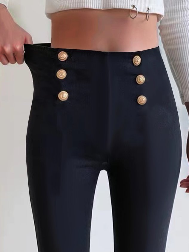 Casual Workout High Waist Tight Plain Legging