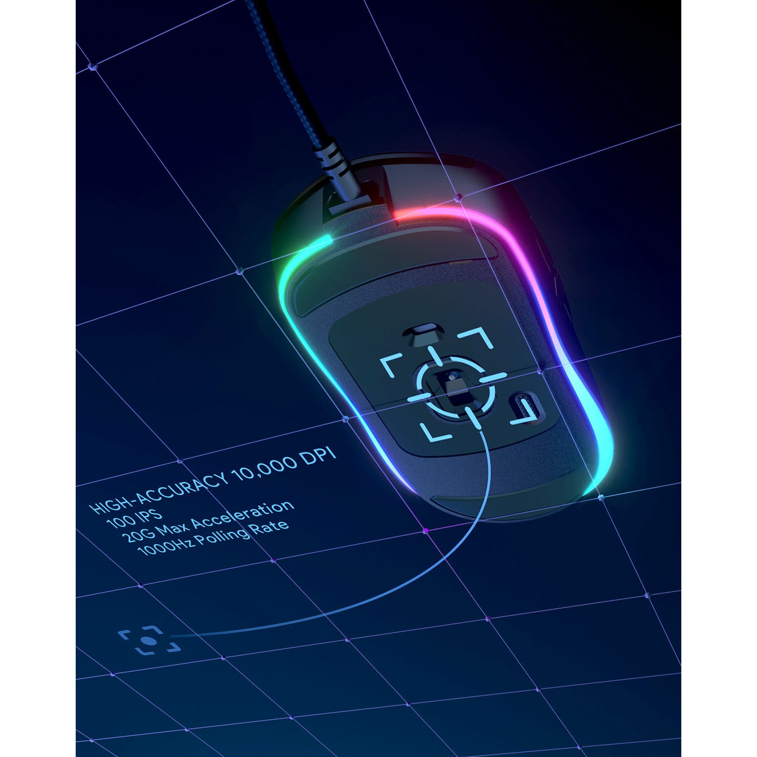 Aukey GM-F4 Gaming Mouse With RGB Lighting Effects