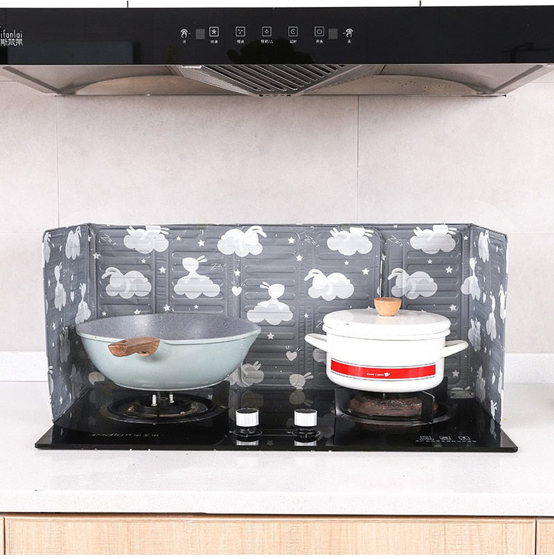 (Store Closing Sale) Aluminum Foldable Kitchen Gas Stove Baffle Plate