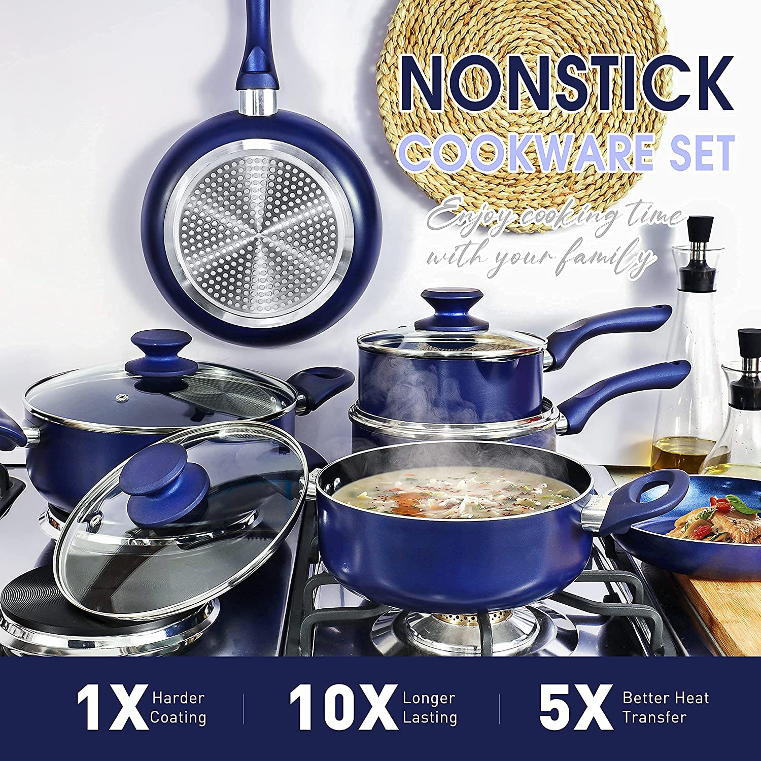 (Store Closing Sale) 6 Pieces Pots and Pans Set