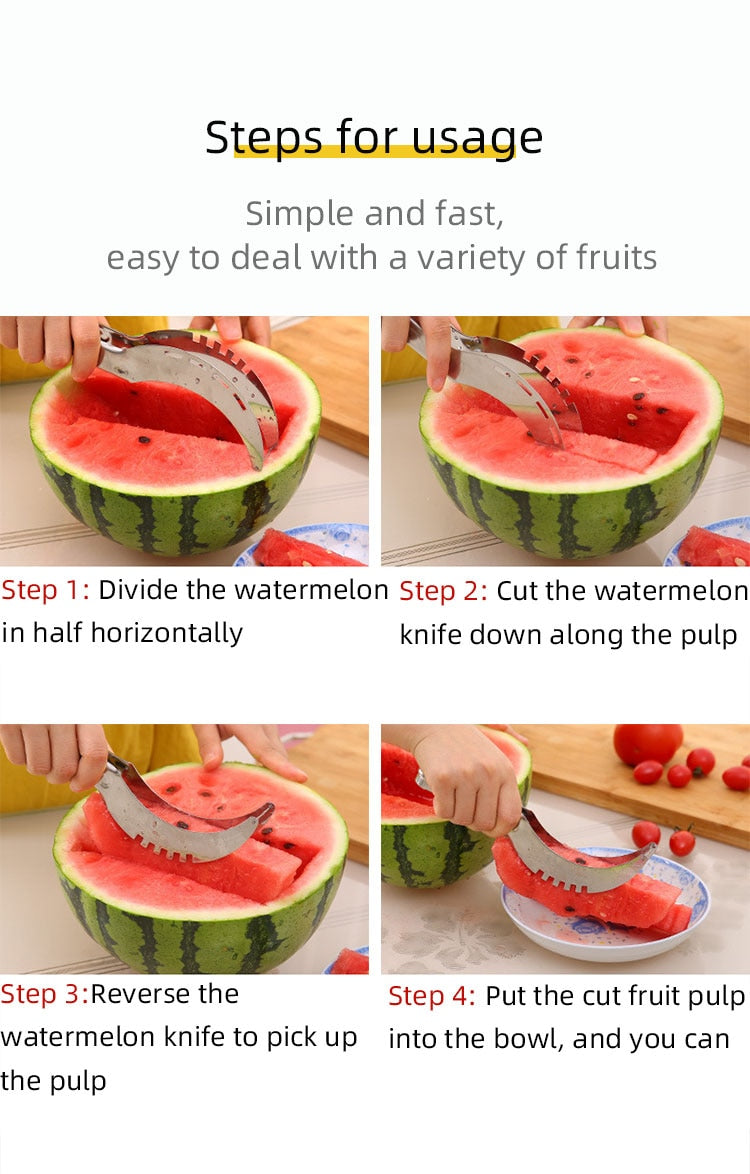 (Store Closing Sale) Stainless Steel Watermelon Slicer